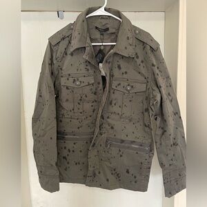 John Varvatos Olive Green Military Field Jacket